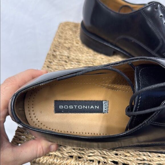 BNWOT Bostonian Luxe Classic Black Leather Men's Dress Shoes Sz 11 1/2 - Picture 3 of 5